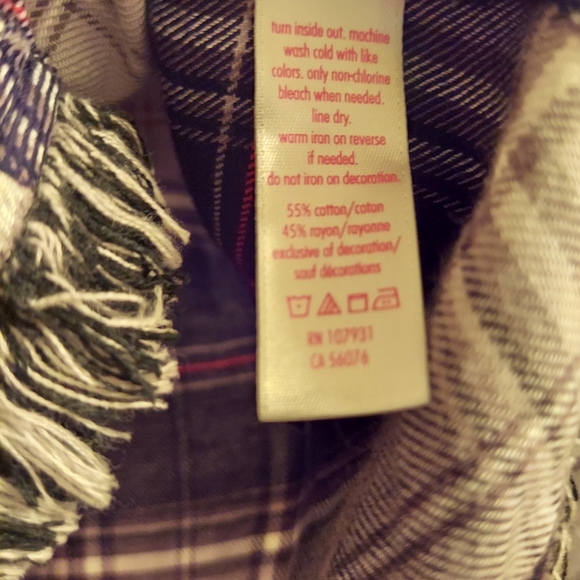 Justice black frayed plad |8| - Picture 2 of 8